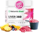Játra 360 - Játra čisticí detox a oprava prášek s mléčným bodlákem, kurkuma & Artyčok Extract Ovocný punč Flavor - 30 Podání