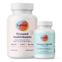 FullWell Prenatal Vitamin Lemon + DHA PHARMAD 124; Omega 3 Fish Oil with DHA & EPA for Brain Development & Nervous System Support PHARMA124; 26 + Vital Nutrients current 124; Dietitian- formulováno, 3. strana Testováno, 30 Služeb