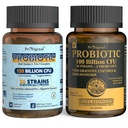 Probiotická 100 miliard CFU + 120 miliard CFU pro Gut & Digestive Health, Vegan Acidophilus Probiotic Supplement