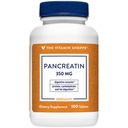 Vitamin Shoppe Pancreatin 500MG, přírodní doplněk trávicího enzymu, podporuje Digestion tuků, bílkovin, karbohydrátů (100 tablet)