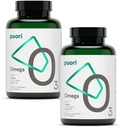 Puori Omega 3 Příplatek k rybímu oleji - Ultra čistý a nehořlavý divoký rybí olej s 2000mg Omega 3 mastné kyseliny, 1250mg EPA & 500mg DHA podporuje srdce, mozek & oční zdraví - IFOS Certified - 240 Softgels