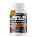 Turmeric Moringa Ginger Boswellia Quercetin Skořice Saffron Tart Cherry Odorless Česnek - 150 Kapsules - Vyrobeno v USA