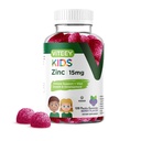 Viteey Zinek pro děti Gummies 15mg - Imunitní podpora pro děti & Teens - Výkonný přírodní antioxidant, Děti Zinek Vitamin dodatek - Vegan, Želatina zdarma, Lepek zdarma - Chutné žvýkací Berry Flavor Gummy