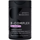 Sportovní výzkum ® Vitamin B-Complex - Komplexní spektrum B vitamínů s methylovaným B12 & folátem - Gluten zdarma · Plant- based · non-GMO · Vegan- Friendly Formule - 60 Veggie Softgels