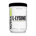 NutraBio L- lysin Powder 500g - esenciální aminokyselina pro metabolismus proteinů, kolagen podpora, a imunitní zdraví - čisté, neochucené, non-GMO, Vegan- 500 Služeb