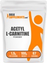 BulkSupplements.com Acetyl L- karnitin prášek - jako ALCAR HCl, Carnitin dodatek - gluten zdarma, 1,5g na Serving, 100g (3.5 oz) (balení po 1)