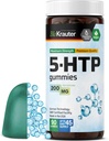 BIO KRAUTER 5 HTP doplněk Gummies - 200 mg síla - 90 Vegan Chews - Relaxační podpora 5HTP Plus L Triptofan dodatek - Pectin Based Formule