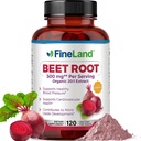 FineLand Beet Root Kapsle 124; Krevní tlak Podpora 10,000mg Ekvivalentní per Serving Caps124; 20: 1 Extract, 120 Vegan Kapsle - imunitní systém, Circulation & Heart Health - Non GMO, Made in USA