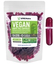 XPRS Nutra Velikost 0 Prázdné kapsle - 100 hrabě Prázdné Vegan Kapsle - Vegetariánské pilulky - DIY Zeleninové kapsle Plnicí - Veggie Pill Caps pro Do- It- Vaše vlastní doplňky (Purple Carrot)