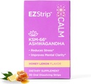 Concentration Doplněk - Med Lemon Flavor, 30 Počet - Rozpuštění uklidňující pruhy s Ashwagandha KSM 66 Nápověda podpora Stress Relief - Vyrobeno v USA, cukr a gluten- zdarma