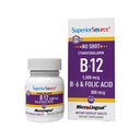 Superior Source No Shot Vitamin B-12 Kyanokobalamin 5000 mcg, B-6, kyselina listová 800 mcg - Podpora zdraví mozku a srdce - Podpory přírodní energie úrovně - 100 Sublingvální rozpuštění tablety