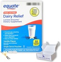 Mléčné pilulky pro intoleranci laktózy - Rovná se rychle působícímu relief Vanilla Flavor, 32 žvýkací tablety, Lactaid Chewables, enzym laktázy (balení po 1), box by Fusion Shop Store
