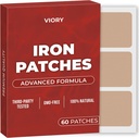 Železné záplaty (balíček 60) - 100% přírodní záplata pro ženy a muže - s Biotin - Energie, Focus & Body Support - Vylepšený vzorec