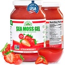 Wildcrafted Irish Sea Moss Gel Is124; Made in USA Is124; Bohatí ve Vitamíny & Minerály Is124; Sea Moss Gel Raw Is124; Nutriční dodatek Is124; Jahoda (16 oz)