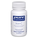 Čisté enkapsulace Iron- C - 15 mg - 175 mg vitaminu C - Podpora červených krvinek * - Výroba energie - Vysoce biologicky dostupný železný prášek - Gluten Free & Vegan - 30 Kapsle