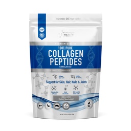 Inteligentní zdraví Kolagen Peptides Powder, 45 Služeb, Hydrolyzované Kolagen, Typ I & III, Tráva Fed, Neochucené, Gluten Free, Keto / Paleo, 10g Služeb, 15.9 Oz, Kožní podpora, Vlasy, hřebík, Spojky