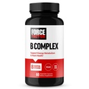 FORCE FACTOR vitamin B Komplex na podporu energie, vitality, a srdce zdraví, zahrnuje vitamín B1, vitamín B2, vitamin B3, vitamin B6, vitamin B12, a více, Vegan, Non- GMO, 60 Zeleninové kapsle