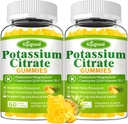 2 Pack kalium Citrát gumové - High potency draslík dodatek pro svalové zdraví, Leg Cramp Relief, Electrolyte Balance - Vegan, Non- GMO, Gluten- Free, Ananas Flavor, 120 Počet