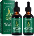 Mullein Leaf Extract for Lungs, Mullein Drops for Lungs, Mullein chlorofyl Drops for Lungs, Mullein Bylinné doplňky s chlorofylem (2Pack)