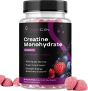 Sugar Free Creatine Monohydrát Gummies - Vegan Creatine Gummies pro ženy a muže s 3000mg na 3 Creatine Chews podporuje energii a obnovu - Gluten Free & Non- GMO - Wild Berry Flavor 90ct