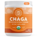 Viméries USDA Organic Wild Chaga Houba Extract Powder, 166 Servings - Ideální v Chaga Tea, Káva, Smoothies - Kardiovaskulární podpora - Kosher, Vegan, No Gluten, Paleo - Pure Chaga, No Fillers (250g)