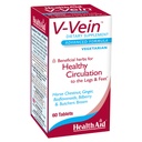 HealthAid V- Vein, příznivé živiny pro zdravou cirkulaci nohou a nohou, 60ct, jednou denně, Obsahuje Ginkgo, Grape Seed, Vitamin C a Bilberry, Vegan