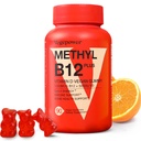 Vitamin B12 D3 Vegan Gummies - 90 Počet I 1000 MCG methyl B12 & 5000 IU Vitamin D Žvýkací doplňky pro dospělé a děti - Imunitní zdraví a denní energetický boost - Non- GMO, Orange