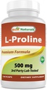 Nejlepší Naturals L-proline Amino Acid Dietární dodatek 500 Mg, 120 Počet (817716014456)