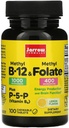 Jarrow Dispersas Methyl B-12 & Methylfolát - 100 žvýkací tablety, Lemon - Balení 2 - Bioaktivní vitamín B12 & B9 - Podporuje výrobu energie, funkci mozku a metabolismus - 200 Celkem