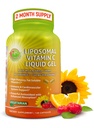 Lipozomální vitamín C kapalné gelové kapsle - 1100mg - Vyrobeno s organickým acerolem Třešně, vysoce potentní vitamin C Lipozomální imunitní podpora Dodatek s vylepšenou absorpcí & Biologická dostupnost - 120 Počet