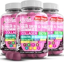 Multimane kolagen gumy s Biotin Keratin Hyaluronic Acid Bamboo Vitamin A C Vitamin D Vitamin E Folát Saw Palmetto Křemík B3 Vitamíny Vlasové kůže a hřebíky gumy podle čisté Nutra