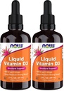 Nyní doplňky, tekutý vitamin D-3, silné kosti *, strukturální podpora *, 2-Ounce (balení po 2)