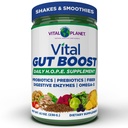 Vital Planet - Vital Gut Boost Powder by Brenda Watson, PBS Gut Check Hope Dodatek s Fiber 35, Omega 3 Oil, Probiotika, a Digestive Enzymes, 8.1oz, 230 Grams, 30 Servings