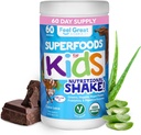 Děti organické Super Zelené Powder s ovocem a Veggies - All- In- One Děti Multivitamin z reálných rostlin - Žádné syntetické vitamíny, žádné plnidla nebo pojiva, žádný cukr přidaný.