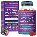 Ashwa ACV Pro Health - Sugar Free Apple Cider Ocet Gummies s Ashwagandha, Advanced Keto, Stress Relief doplňky s vitaminem D, 1g sacharidy Per Gummy Golo