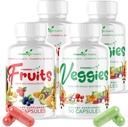 Denní ovocný a vegetariánský dodatek - 360 Kapsle pro 60 dní, non GMO & gluten zdarma Superfood s přírodními vitamíny - Pohon rostliny, 4- Pack