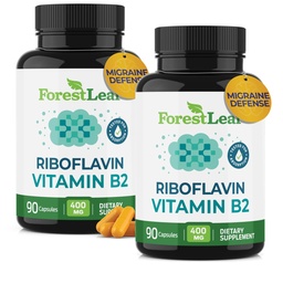 Vitamin B2 Riboflavin 400mg - Energy, Skin & Cellular Health Supplement - Podpora nervového systému - Vitamin B 2 Vit B - Non- GMO & gluten zdarma - B2 Vitamin 400mg Zeleninové kapsle, 90 Počet 2-Pack