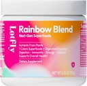 Superfood Rainbow Blend Powder, 7-Color Plant & Botanické Extrakty se 44 Nutrients for Gut Health, Digestion, Imunity & Antioxidant Support, Digestive Enzymes & Prebiotics, 6.35 Oz