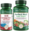 Čistota Produkty Bundle - Krill Omega 50 + s CoQ10 + Perfect Multi Green
