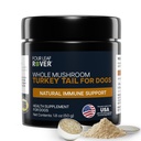 Turecko Tail Houba pro psy - celý, organické Houby Extrakt - Více než 50% Beta- Glucan - Třetí strana Testováno, Made in The USA - No Grains No Fillers - 60 Day Large Dog Supply