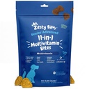 Zesty Paws Senior Dog Multivitamin Treats - Glucosamin pro psy + trávicí enzymy & Probiotika - Vitamíny zdarma a doplňky pro pleť & Coat + Imunitary Health Chicken - Advanced - 60ct
