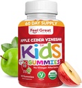 Organic Kids Apple Cider Ocet Gummies od Feel Great Vitamíny 124; Bohaté na trávicí enzymy & Přírodní antioxidanty pro Gut zdraví 124; Děti Gummy podporuje zdravé výživové absorpční 124; 60 denní zásobování