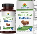 Brieofood Organic Triphala 1500mg, 45 Servings, Vegetarian, Gluten Free, 90 Vegetarian Tablety