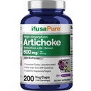 NusaPure Artichice 20: 1 Extract, 600 mg Ekvivalentní k 12,000mg 200 Veggie čepice (Non- GMO, gluten zdarma)