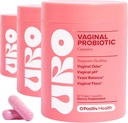 O Positiv URO Vaginální Probiotika pro ženy pH Balance s Prebiotics & Lactobacillus Probiotic Blend - Vaginální doplněk zdraví - Podpora zdravé vaginální zápach & Vaginální Flora, 60 Počet (balení 3)