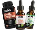 Candi Cleanse & Oregano Oil Drops - Organický olej Oregano Drops Liquid & Black Walnut Wormwood - Extra síla přerůstání bilance komplex, přírodní ústní Gut Cleanser Detox Zdravotní doplňky Kapsle