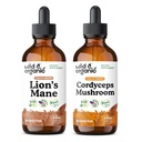 Wild & Organic Lion 's Mane Tincture 4 fl oz & Cordyceps Tincture 4 fl oz
