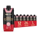 Optimum Nutrition Gold Standard Protein Shake, 24g Protein, Připravený k pití proteinové nápoje, Jahoda, 11 Fl Oz, 12 Počet (Balení po 1) (Balení květen Vary)
