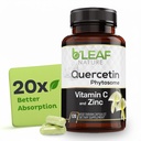 B 'LEAF NATURE Quercetin Phytosom, 120 Kapsle - 1000mg High Absorption Quercetin s vitamínem C a zinkem - Non- GMO vegetariánský Quercetin dodatek pro imunitní, energetiku, mozek a sezónní podporu