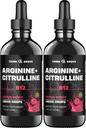 L- Arginin + L- Citrulin + B12 Liquid Drops, Citrus Berry Flavor, 2 fl oz, balení po 2 ks